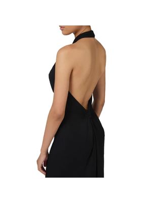 Vestido Elisabetta Franchi largo con diseño halter y silueta estilizada para mujer