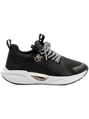 Sneaker Just Cavalli JC con detalles dorados y suela deportiva de alto impacto para mujer