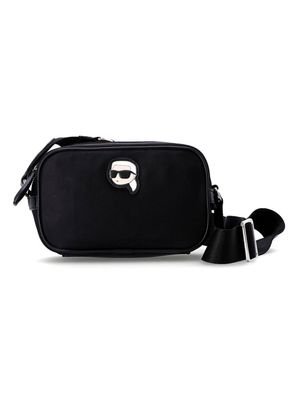 Mini bolso cruzado Karl Lagerfeld con gráficos Ikonik y correa con logotipo KARL para mujer