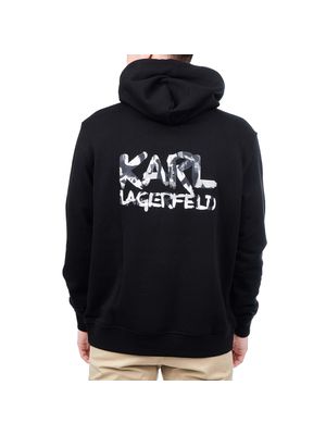 Hoodie Karl Lagerfeld con capota y estampado en pecho y espalda para hombre