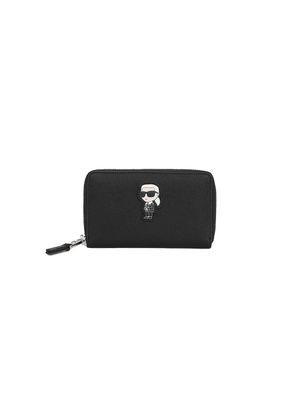 Billetera Karl Lagerfeld con logotipo estampado y cierre de cremallera para mujer
