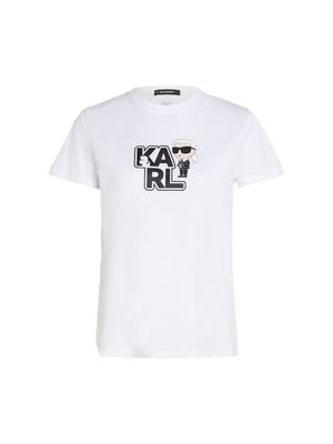 Camiseta Karl Lagerfeld con logotipo frontal para mujer