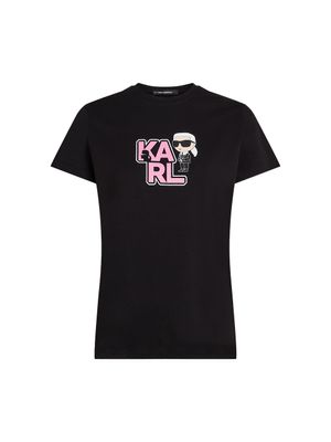 Camiseta Karl Lagerfeld con logotipo frontal para mujer