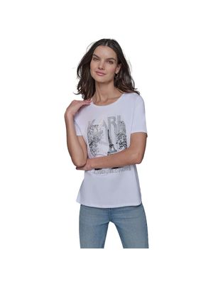 Camiseta Karl Lagerfeld Paris con estampado Torre Eiffel para mujer