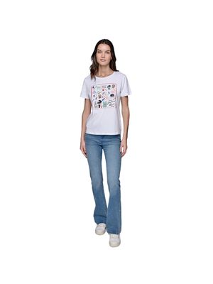 Camiseta Karl Lagerfeld con estampado ilustrado y diseño urbano para mujer