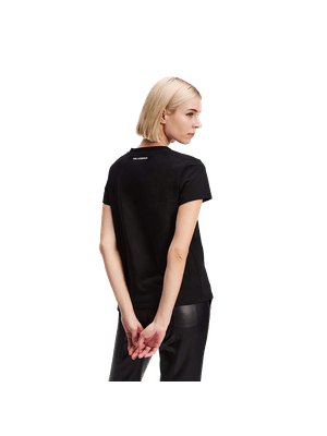Camiseta Karl Lagerfeld con cuello V con logo ikonik para mujer