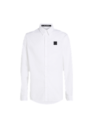 Camisa Karl Lagerfeld de algodón con logo en el pecho para hombre