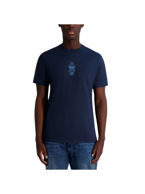 Camiseta karl lagerfeld hombre con ilustración icónica minimalista para hombre