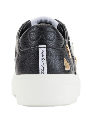 Zapatillas karl lagerfeld en cuero con apliques icónicos para mujer